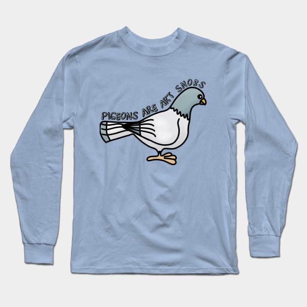 Pigeons Long Sleeve T-Shirt by Slightly Unhinged